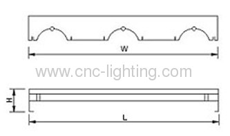 Surface Mounted T5 ceiling grill light fixture