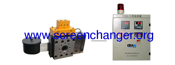 melt filtration system for plastic extrusion machine-screen changer