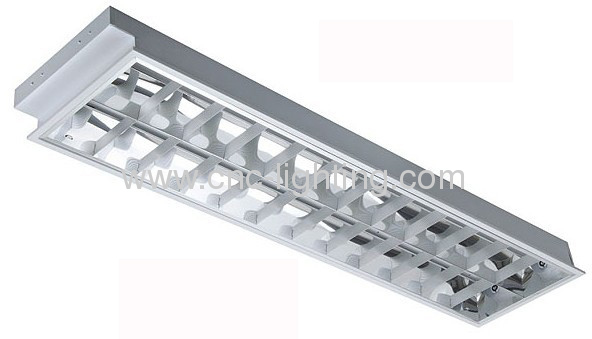 T8 recessed,Grille Light Fixture with louver and reflector