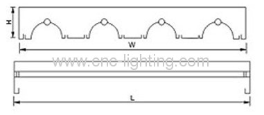 Ceiling Grille lamp fixture T8 fluorescent 