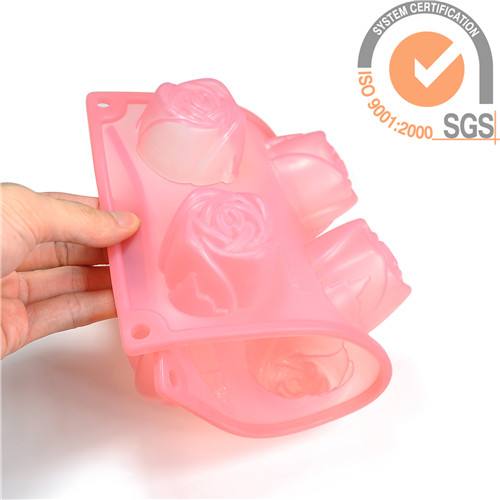 Fashion 6cups Silicone Rose baking pans & cake pans