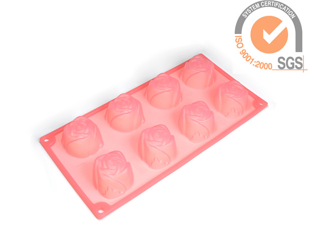 Fashion 6cups Silicone Rose baking pans & cake pans