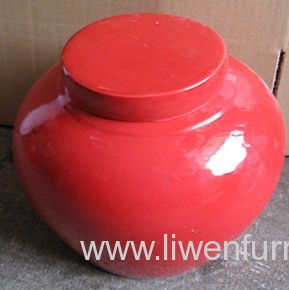 Chinese SexyRed Ceramic pot with top