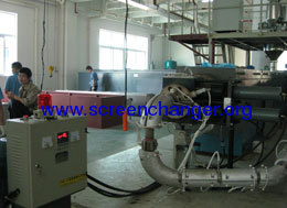 plastic melt filtration system-double pillar screen changer