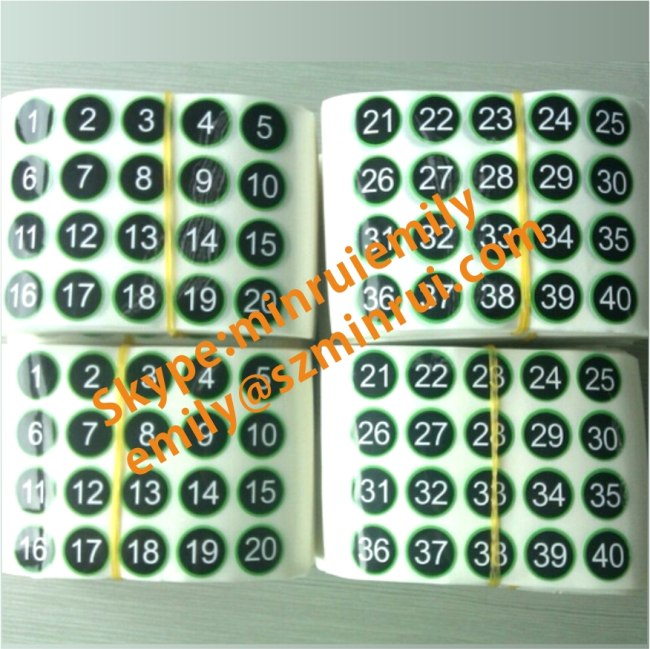 Custom Gloss Number Sticker Labels,Round Numbered Stickers,Numbered Stickers