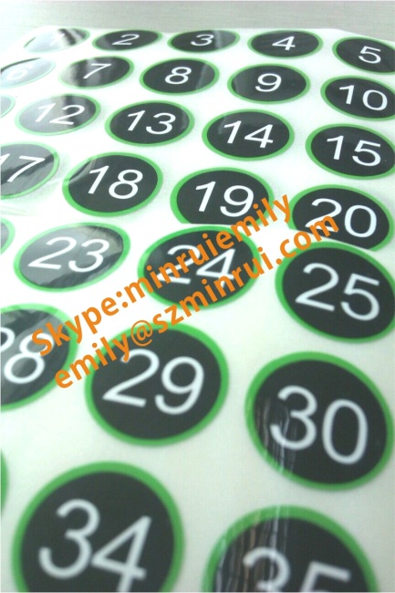 Custom Gloss Number Sticker Labels,Round Numbered Stickers,Numbered Stickers