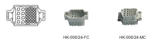 HK series 32 poles heavy duty connector insert