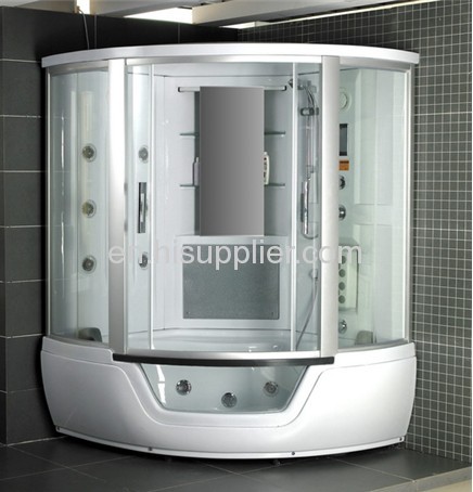 Matte silver aluminum alloy frame steam shower cabins