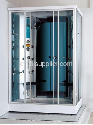 Back 5mm mirror tempered glass steam shower room 