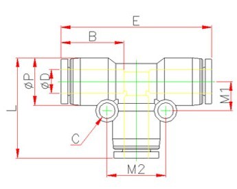 PUT one Touch tube Pneumatic air fittings