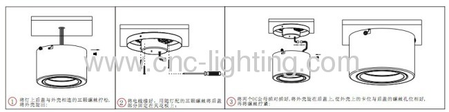 8Inches 22W Surface Mounted LED Downlight over 80Ra