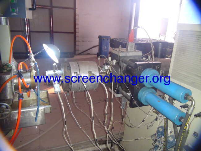 double pillar screen changer for extrusion plastic machine