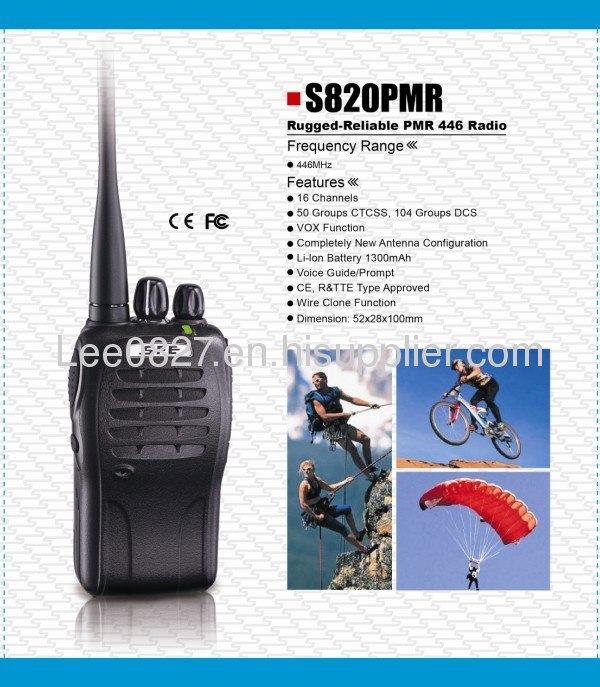 s8520 Reliable two-way radio with CE and FCC approvals