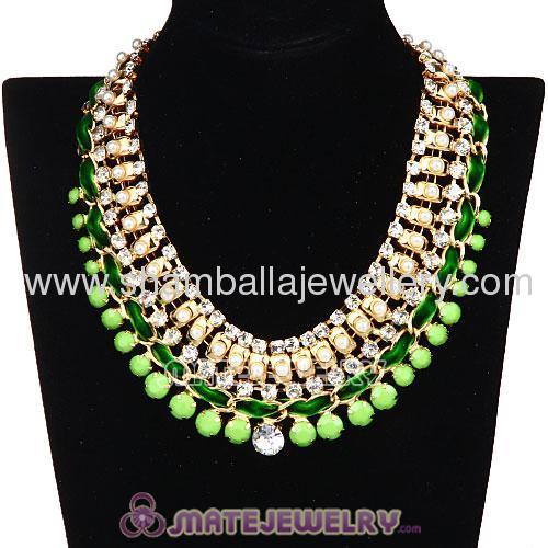 colorful costume jewellery beaded statement collar necklace