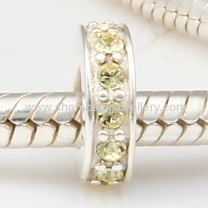 european style jewellery Crystal silver spacer beads for bracelets