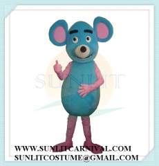 blue mouse mascot costume