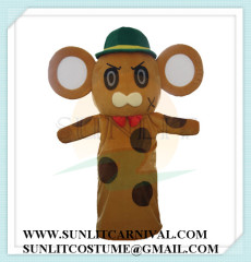 mouse with hat mascot costume