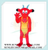 red chinese dragon mascot costume