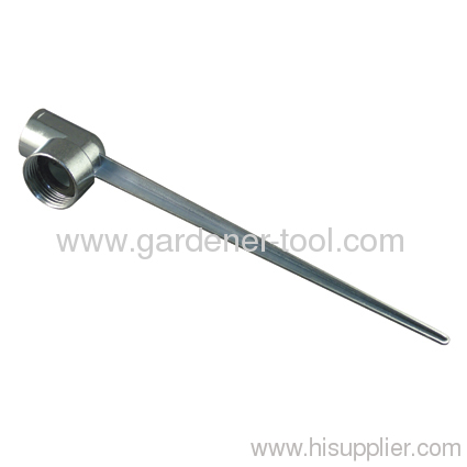 Metal garden water hose spike for install sprinkler