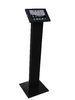 Free standing Black iPad Stand Kiosk , Secure iPad 4 Enclosure Kiosks