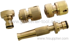 Copper Garden Hose Nozzle Set With Connectors