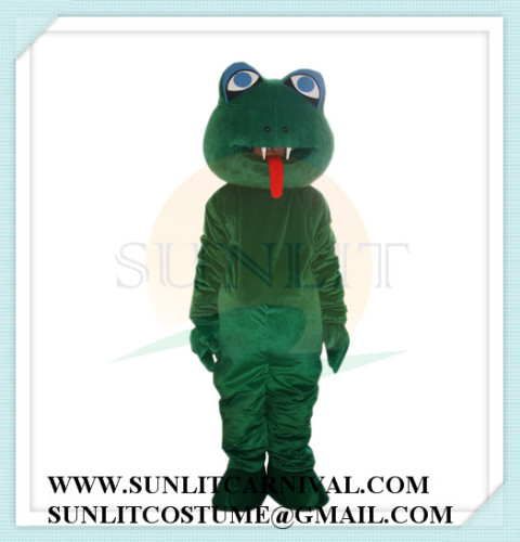 green snack mascot costume