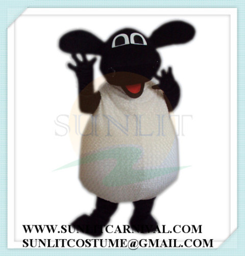 black goat sheep mascot costume