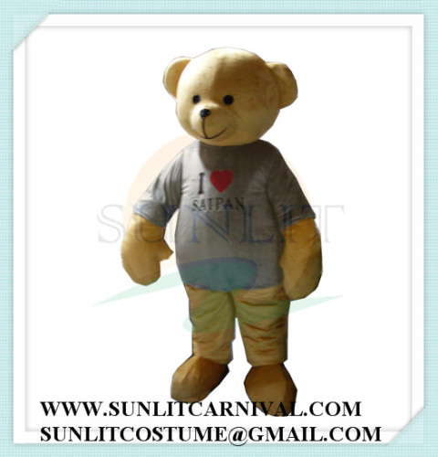 bear with jacket mascot costume