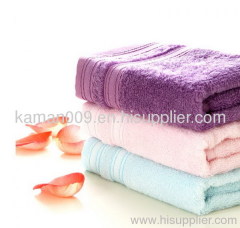 cotton plain dyed bath towel with dobby border