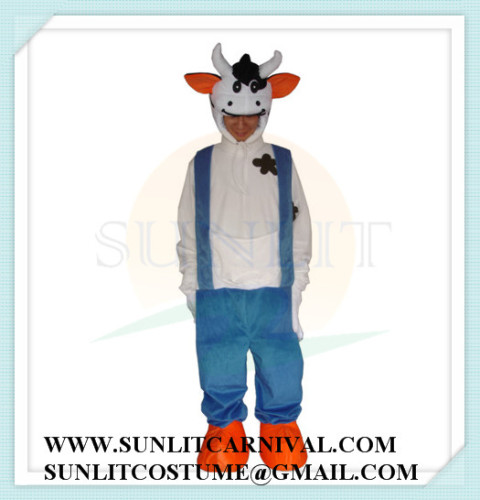 face cow mascot costume