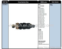 Air spring, air suspension,Air bag,Cabin shock SACHS 105856 MAN