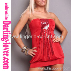 New Red Sexy Sequins Clubwear