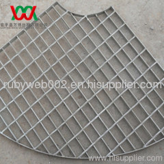 series of steel grating