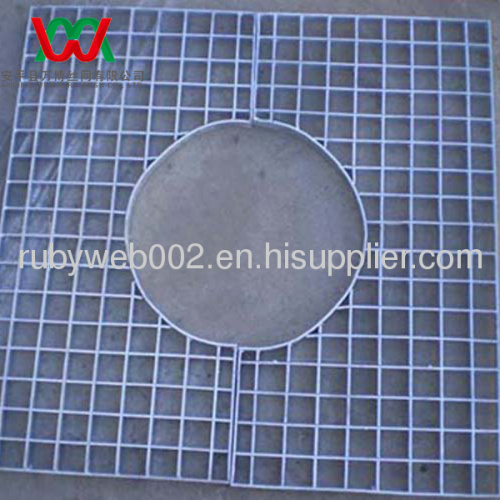 square steel grating with holes