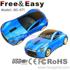 Mini size wired optical car mouse usb/ps2 cable