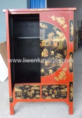 Antique painted Shanxi cabinet