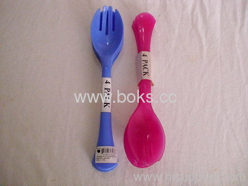 4 pack plastic fork& spoon sets