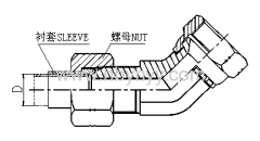 45° ELBOW HYDRAULIK ADAPTERS PIPE FITTING COUPLING CONNECTER