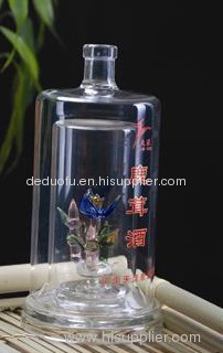 Senior glass craftwork bottles