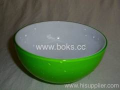 2013 green round plastic salad bowls