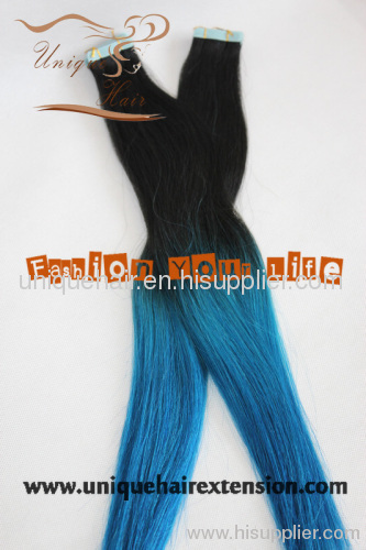 Two tone tape hair extensions