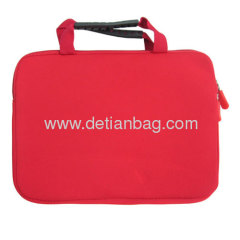 Red cute custom neoprene laptop sleeves 13 with handle