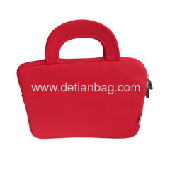 Red cool 14 neoprene laptop case with handle