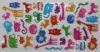 3D Clear PVC Puffy Sticker , Lovely Japan Style Animals for Kids