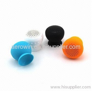 Mini Portable Bluetooth Speakers with Mic Function, Can be Fixed on Smooth Glass