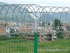 Heavy galvanized razor barbed wire BTO-22( factory price)