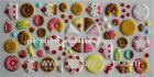 Japan Style 3D Puffy Stickers with Sweet Cakes / Cookies , Soft PVC