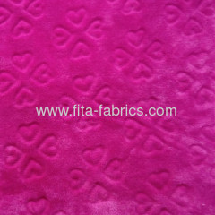 Soft embossingor solid color flannel fabric for blanket