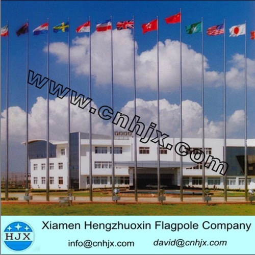 Outdoor steel flag pole