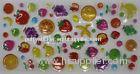 OEM Transparent Puffy Stickers for Kids , Colorful Fruits Non-toxic